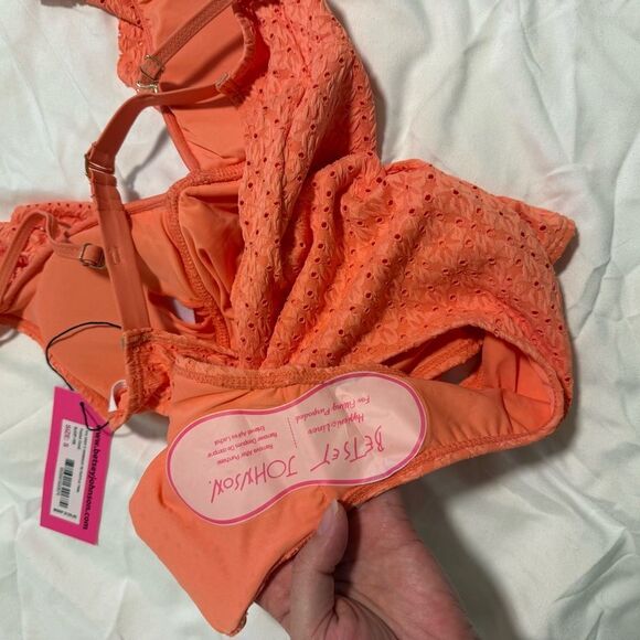 Betsey Johnson Deep V Swimsuit with Ruffled Trim - Picture 12 of 15